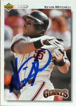 Kevin Mitchell Signed 1992 Upper Deck Baseball Card - San Francisco Giants #266