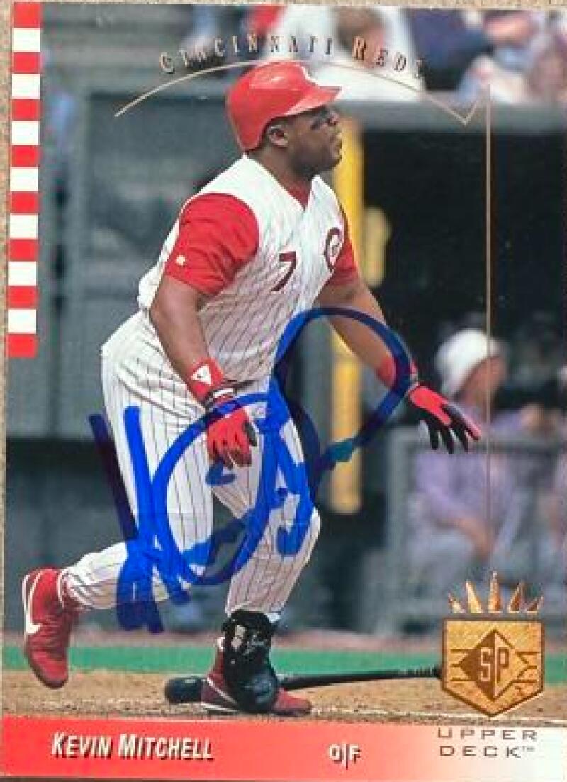 Kevin Mitchell Signed 1993 SP Baseball Card - Cincinnati Reds #210