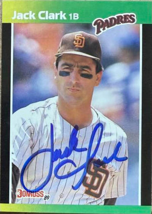 Jack Clark Signed 1989 Donruss Baseball's Best Baseball Card - San Diego Padres