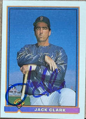 Jack Clark Signed 1991 Bowman Baseball Card - Boston Red Sox