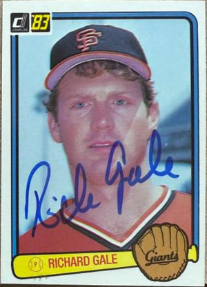 Rich Gale Signed 1983 Donruss Baseball Card - San Francisco Giants