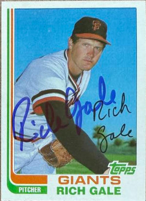 Rich Gale Signed 1982 Topps Traded Baseball Card - San Francisco Giants