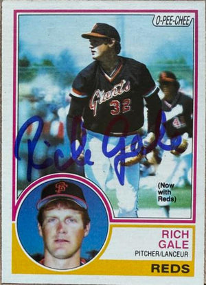 Rich Gale Signed 1983 O-Pee-Chee Baseball Card -Cincinnati Reds