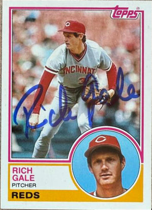 Rich Gale Signed 1983 Topps Traded Baseball Card -Cincinnati Reds