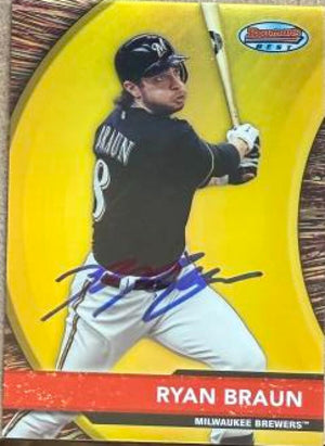 Ryan Braun Signed 2012 Bowman's Best Baseball Card - Milwaukee Brewers #BB21