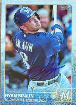 Ryan Braun Signed 2015 Topps Baseball Card - Milwaukee Brewers #262
