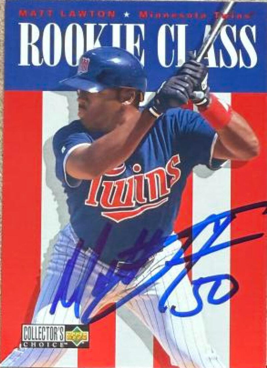 Matt Lawton Signed 1996 Collector's Choice Baseball Card - Minnesota Twins