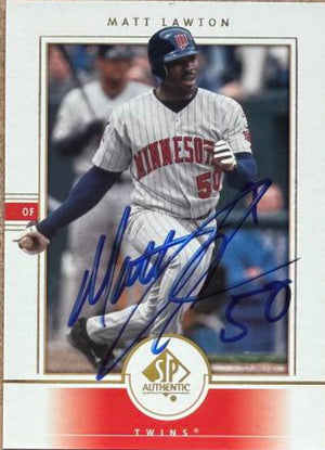 Matt Lawton Signed 2000 SP Authentic Baseball Card - Minnesota Twins
