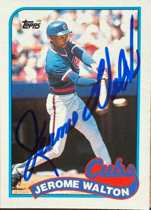 Jerome Walton Signed 1989 Topps Traded Baseball Card - Chicago Cubs #123T
