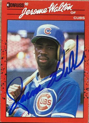 Jerome Walton Signed 1990 Donruss Baseball Card - Chicago Cubs #285