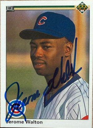 Jerome Walton Signed 1990 Upper Deck Baseball Card - Chicago Cubs #345