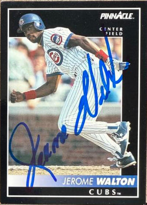 Jerome Walton Signed 1992 Pinnacle Baseball Card - Chicago Cubs #224