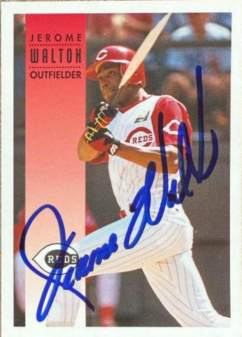 Jerome Walton Signed 1994 Kahn's Baseball Card -  Cincinnati Reds #NNO