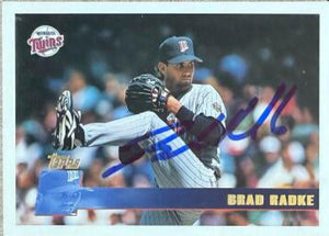 Brad Radke Signed 1996 Topps Baseball Card - Minnesota Twins