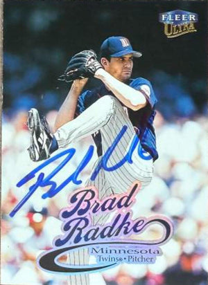 Brad Radke Signed 1999 Fleer Ultra Baseball Card - Minnesota Twins
