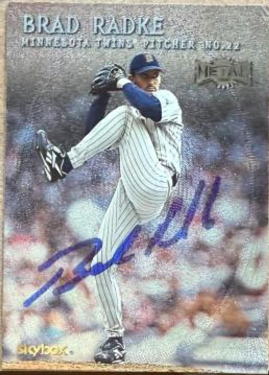 Brad Radke Signed 2000 Metal Baseball Card - Minnesota Twins