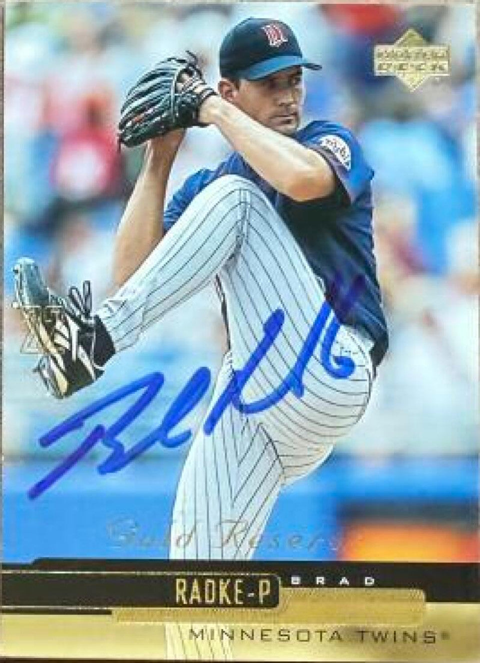 Brad Radke Signed 2000 Upper Deck Gold Reserve Baseball Card - Minnesota Twins