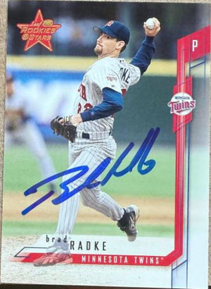 Brad Radke Signed 2001 Leaf Rookies & Stars Baseball Card - Minnesota Twins