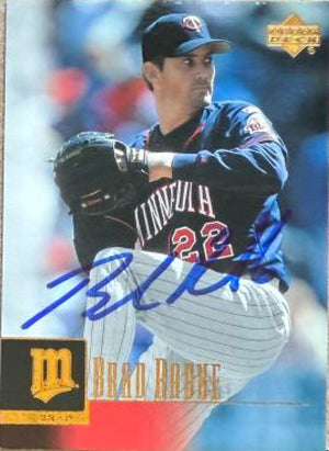 Brad Radke Signed 2001 Upper Deck Baseball Card - Minnesota Twins