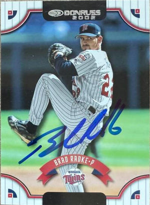 Brad Radke Signed 2002 Donruss Baseball Card - Minnesota Twins