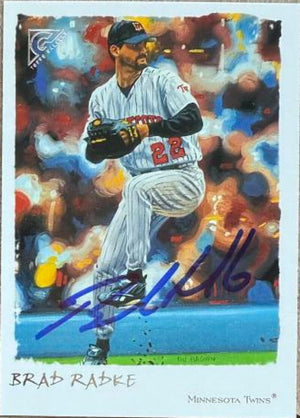 Brad Radke Signed 2002 Topps Gallery Baseball Card - Minnesota Twins