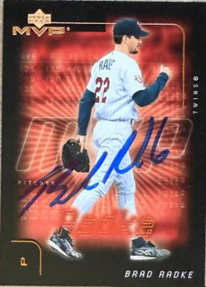 Brad Radke Signed 2002 Upper Deck MVP Baseball Card - Minnesota Twins
