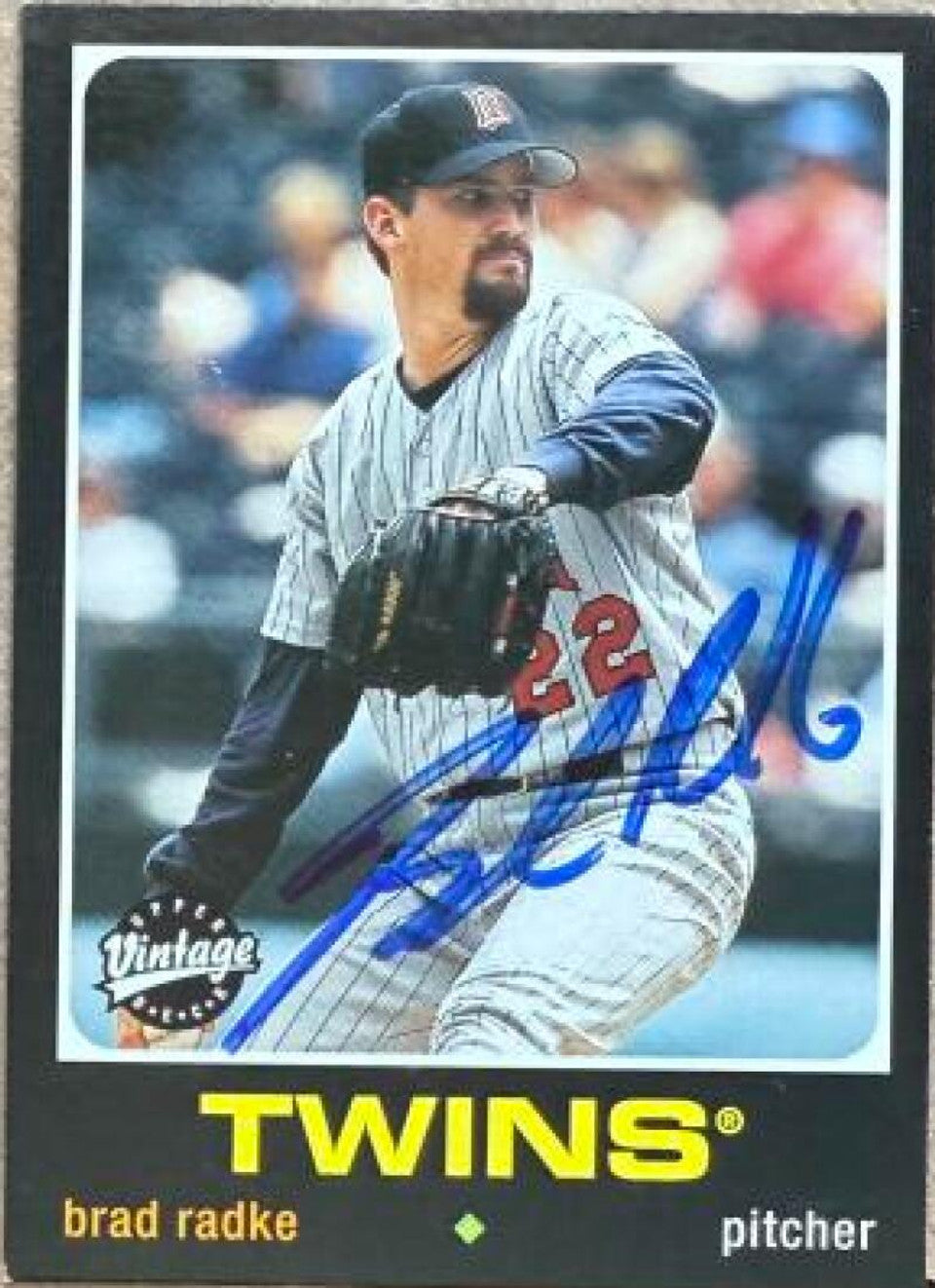 Brad Radke Signed 2002 Upper Deck Vintage Baseball Card - Minnesota Twins