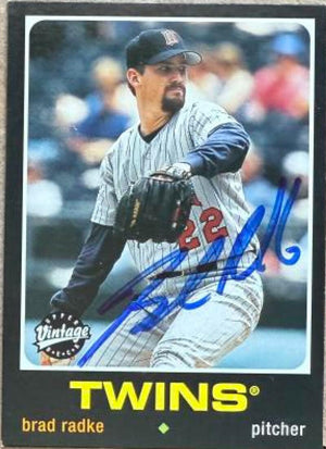 Brad Radke Signed 2002 Upper Deck Vintage Baseball Card - Minnesota Twins
