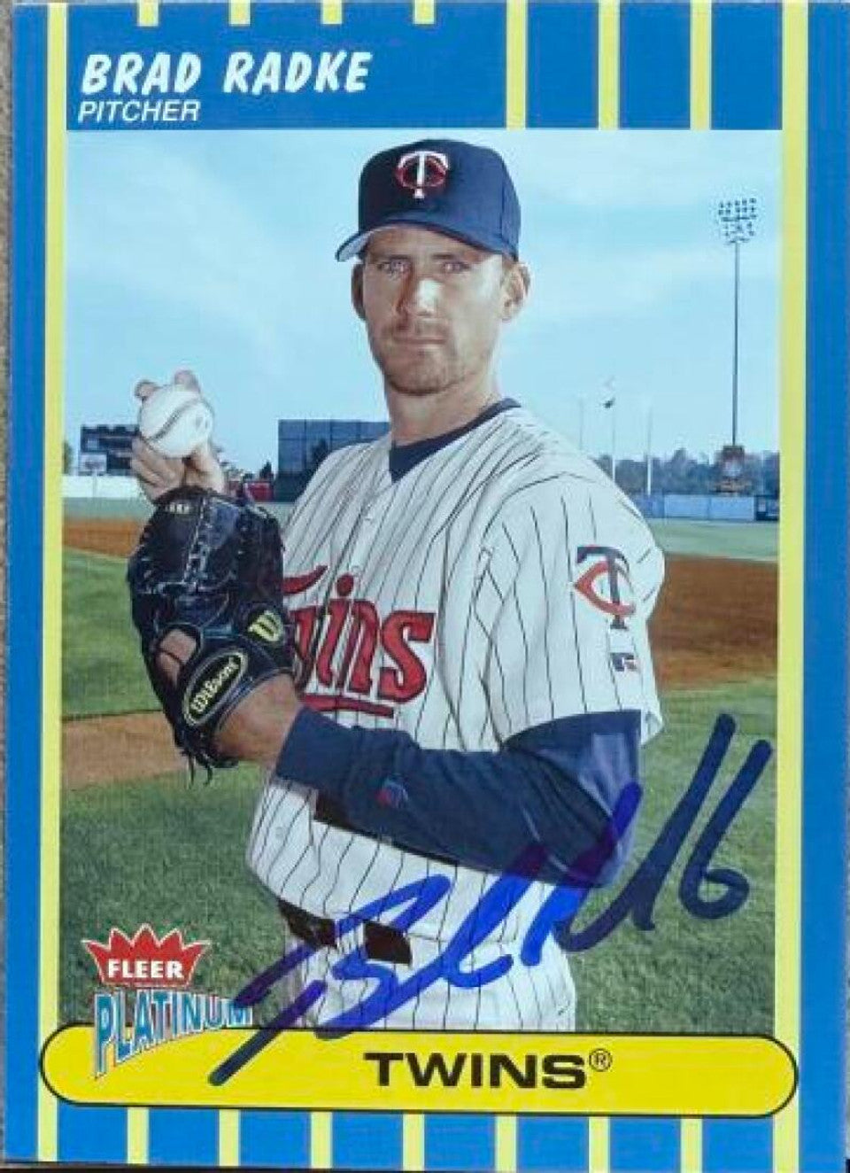 Brad Radke Signed 2003 Fleer Platinum Baseball Card - Minnesota Twins