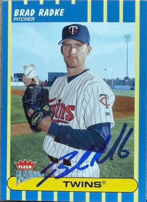 Brad Radke Signed 2003 Fleer Platinum Baseball Card - Minnesota Twins