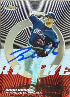 Brad Radke Signed 2005 Topps Finest Baseball Card - Minnesota Twins