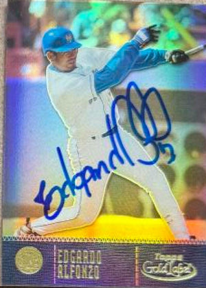 Edgardo Alfonzo Signed 2001 Topps Gold Label Baseball Card - New York Mets