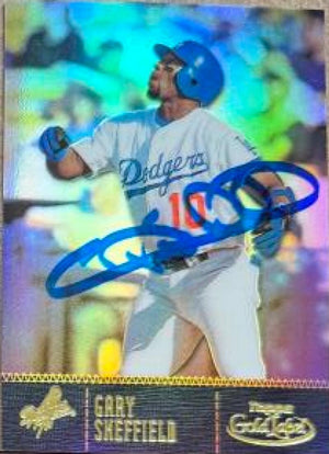 Gary Sheffield Signed 2001 Topps Gold Label Baseball Card - Los Angeles Dodgers