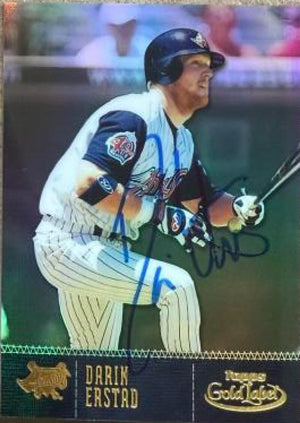 Darin Erstad Signed 2001 Topps Gold Label Baseball Card - Anaheim Angels
