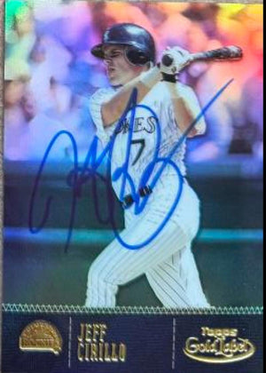 Jeff Cirillo Signed 2001 Topps Gold Label Baseball Card - Colorado Rockies