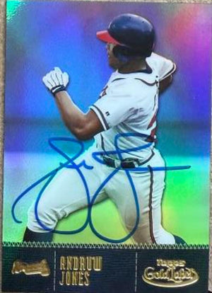 Andruw Jones Signed 2001 Topps Gold Label Baseball Card - Atlanta Braves