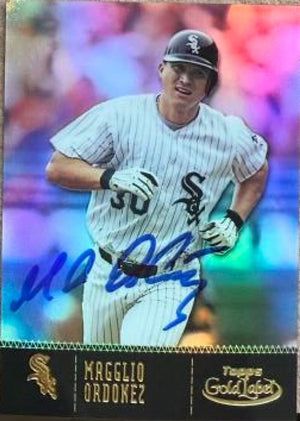 Magglio Ordonez Signed 2001 Topps Gold Label Baseball Card - Chicago White Sox