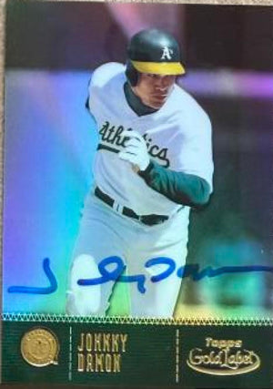 Johnny Damon Signed 2001 Topps Gold Label Baseball Card - Oakland A's