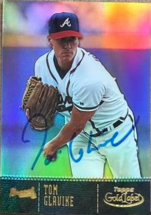 Tom Glavine Signed 2001 Topps Gold Label Baseball Card - Atlanta Braves