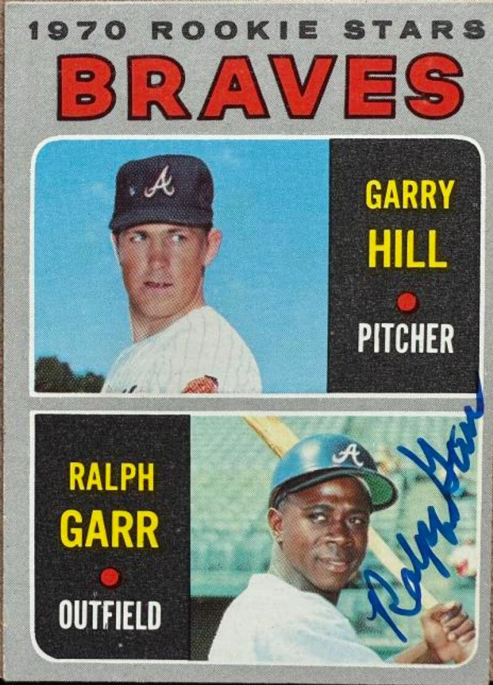 Ralph Garr Signed 1970 Topps Baseball Card - Atlanta Braves
