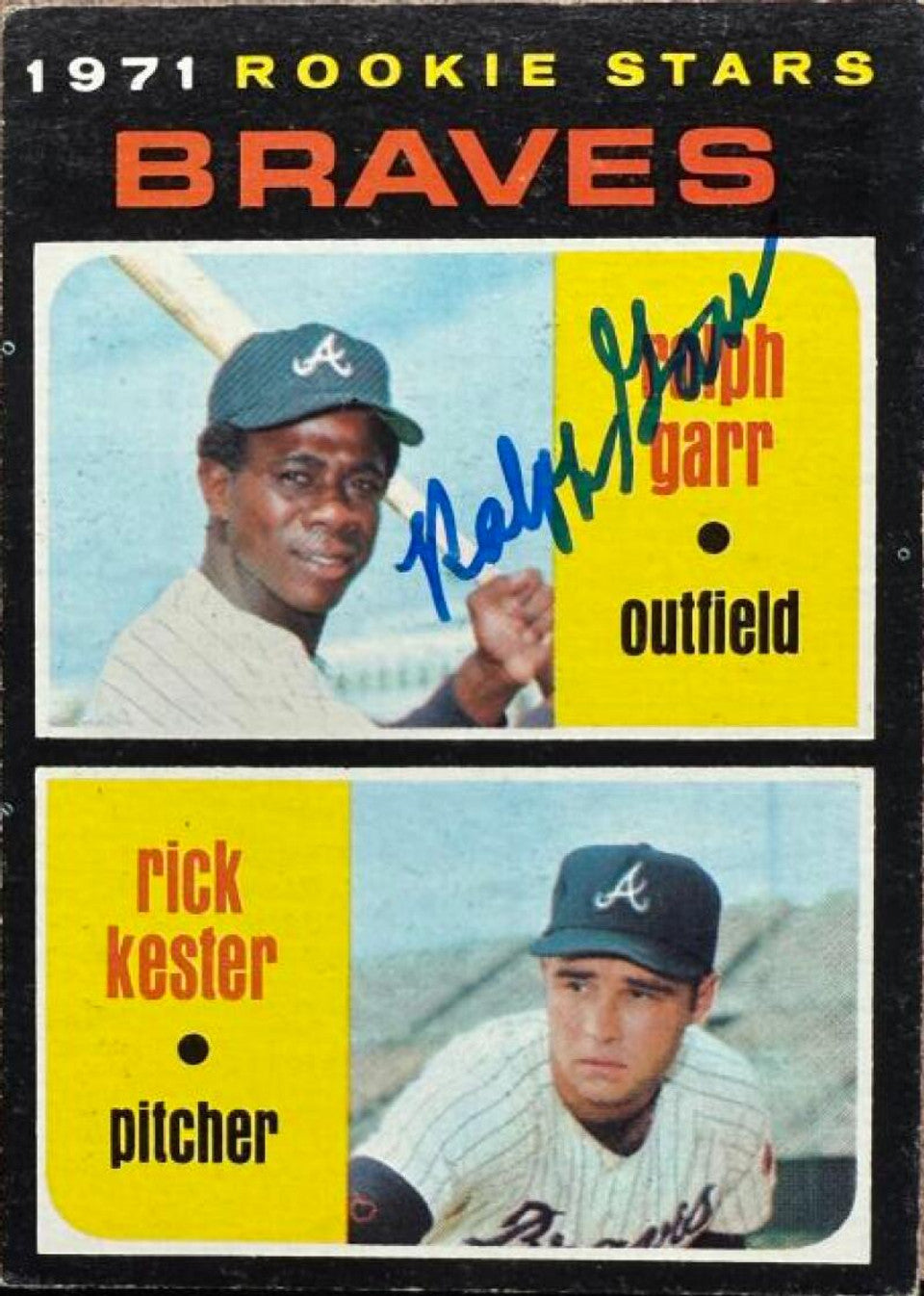 Ralph Garr Signed 1971 Topps Baseball Card - Atlanta Braves