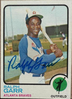 Ralph Garr Signed 1973 Topps Baseball Card - Atlanta Braves