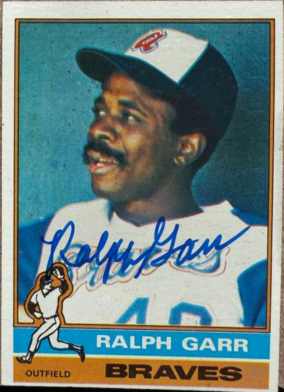 Ralph Garr Signed 1976 Topps Baseball Card - Atlanta Braves