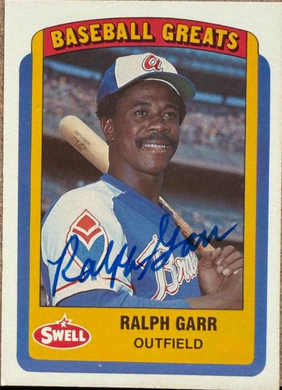 Ralph Garr Signed 1990 Swell Greats Baseball Card - Atlanta Braves