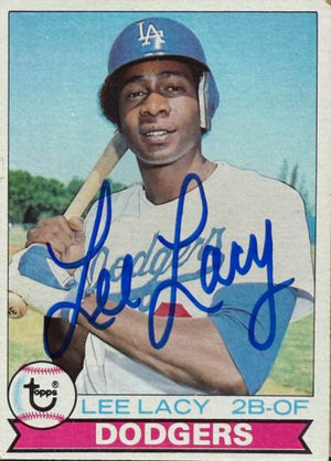 Lee Lacy Signed 1979 Topps Baseball Card - Los Angeles Dodgers