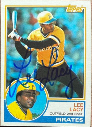 Lee Lacy Signed 1983 Topps Baseball Card - Pittsburgh Pirates