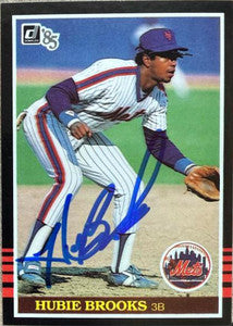 Hubie Brooks Signed 1985 Donruss Baseball Card - New York Mets