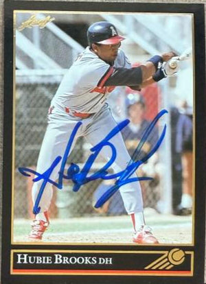 Hubie Brooks Signed 1992 Leaf Black Gold Baseball Card - California Angels