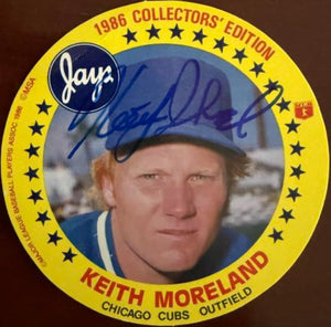 Keith Moreland Signed 1986 Jays Discs Baseball Card - Chicago Cubs