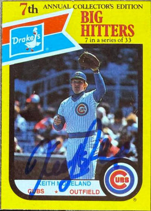 Keith Moreland Signed 1987 Drake's Big Hitters Baseball Card - Chicago Cubs